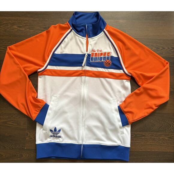 Vintage Adidas NBA New York Knicks Track Jacket 2013 Retro Full Zip S - Picture 1 of 11